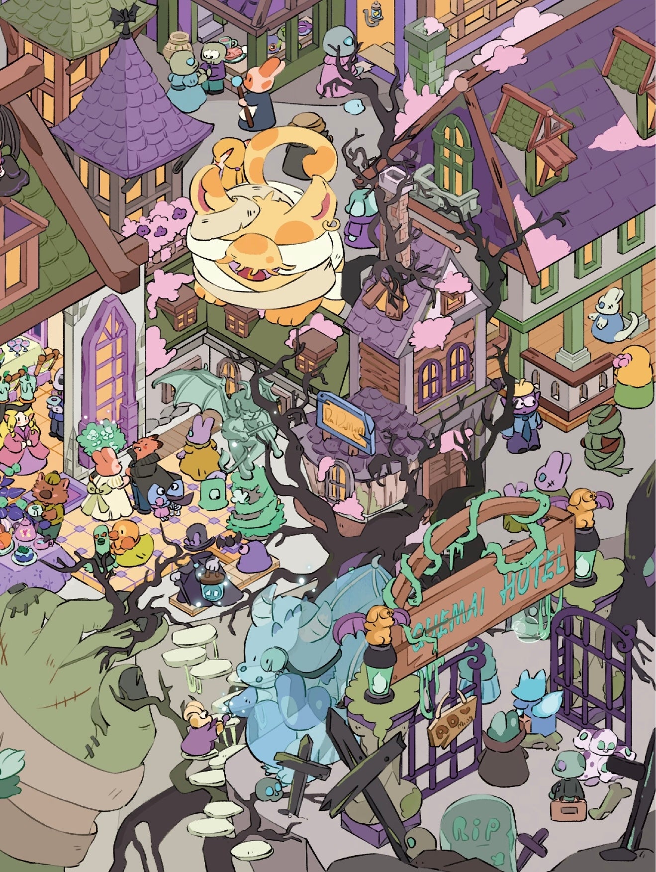 17.0 Sprite Series - Sprite Inn 3D landscape sticker