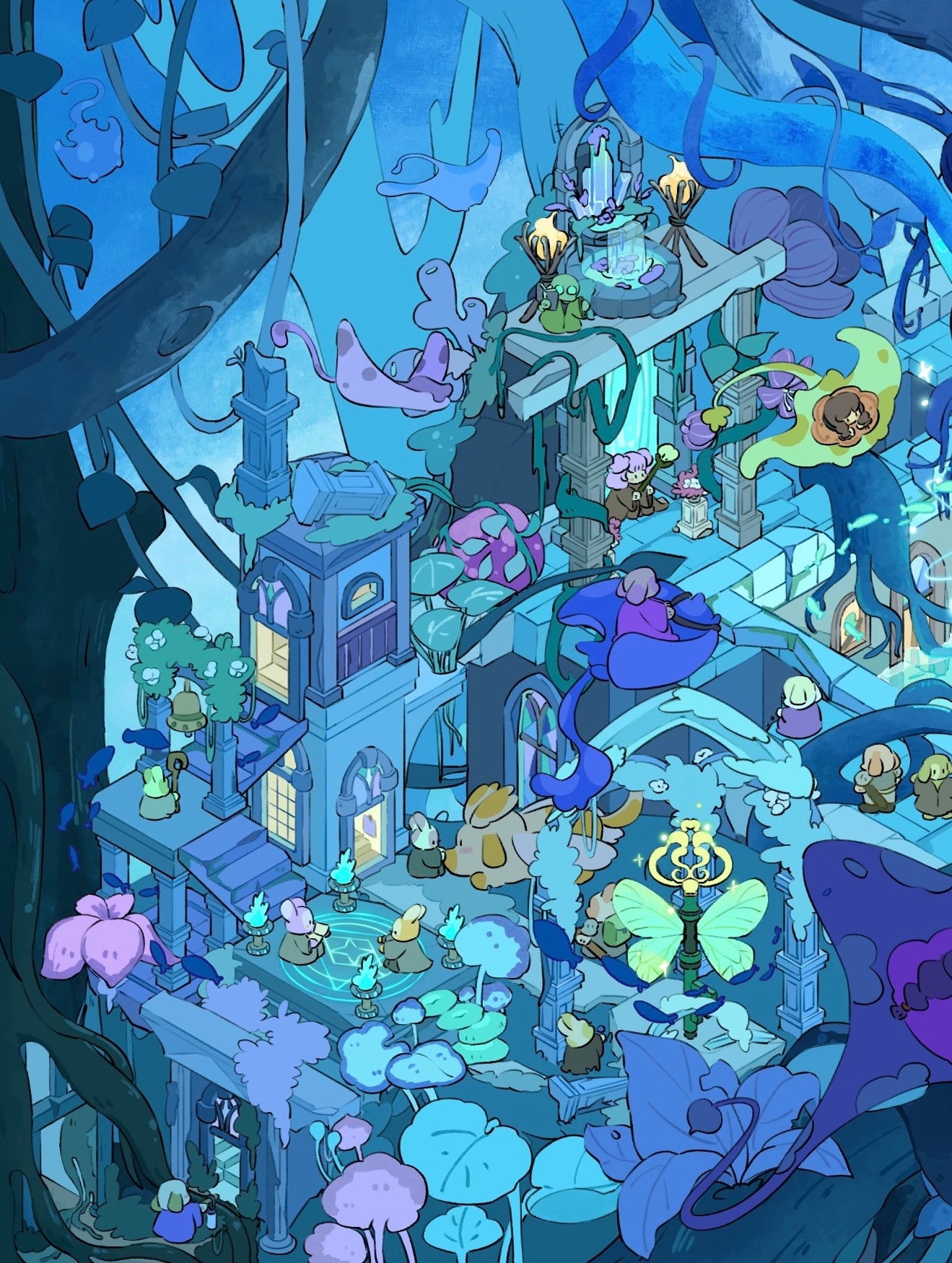 17.0 Sprite Series - Whispering Thicket 3D landscape sticker