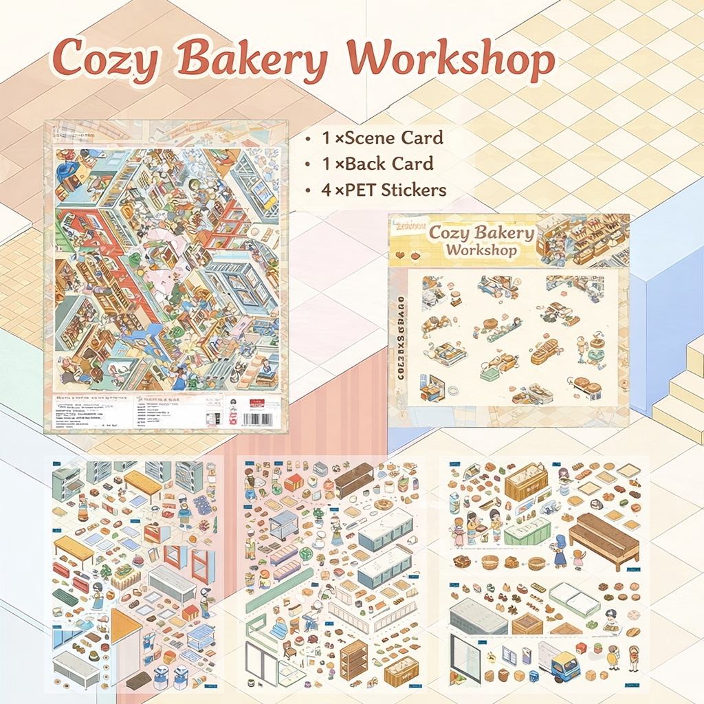 18.0 Cozy Bakery Workshop 3D Scene Sticker