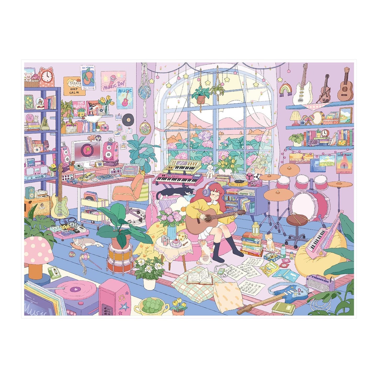 115.0 Music studio 3D scene sticker