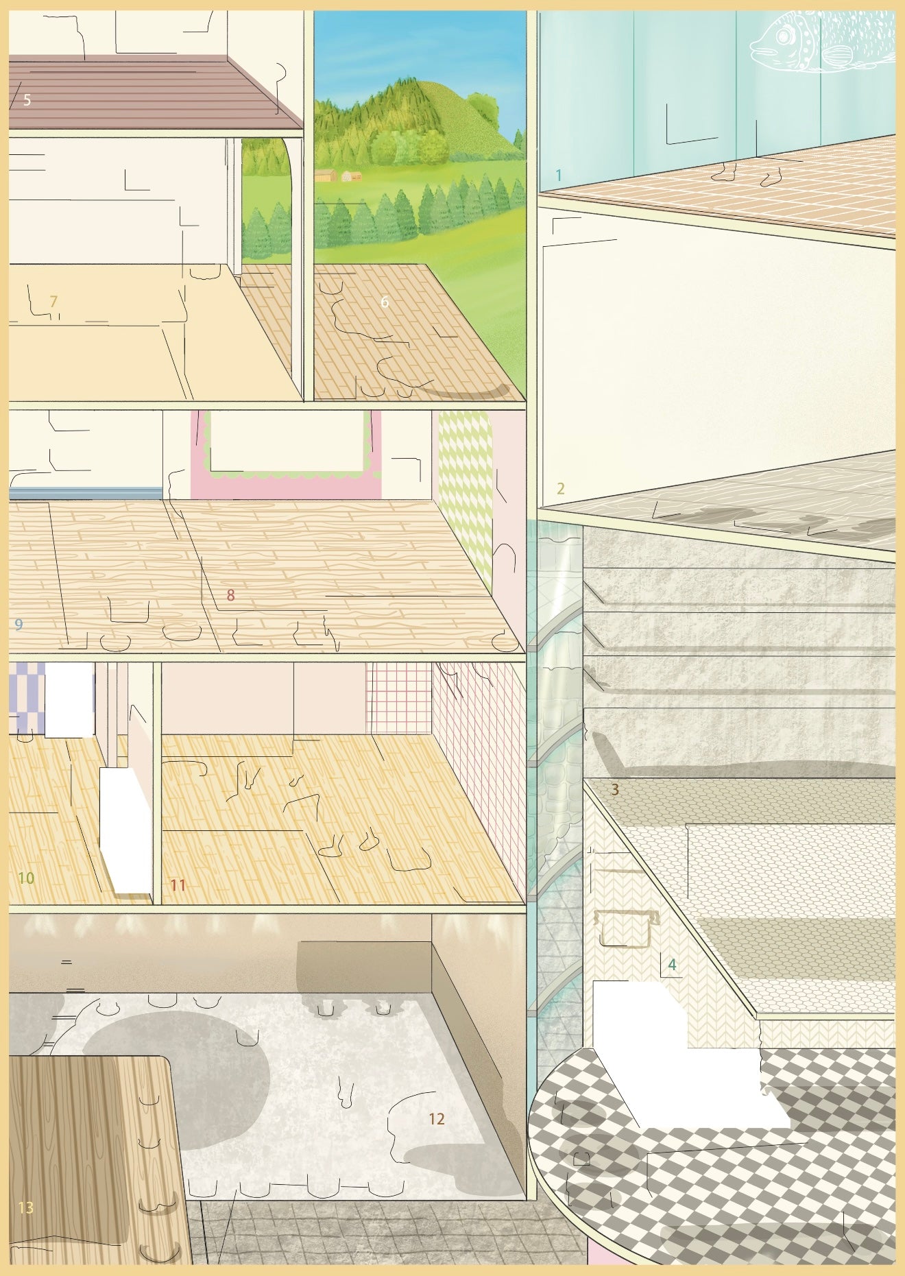 5.0 Slices of Life 3D Landscape Sticker