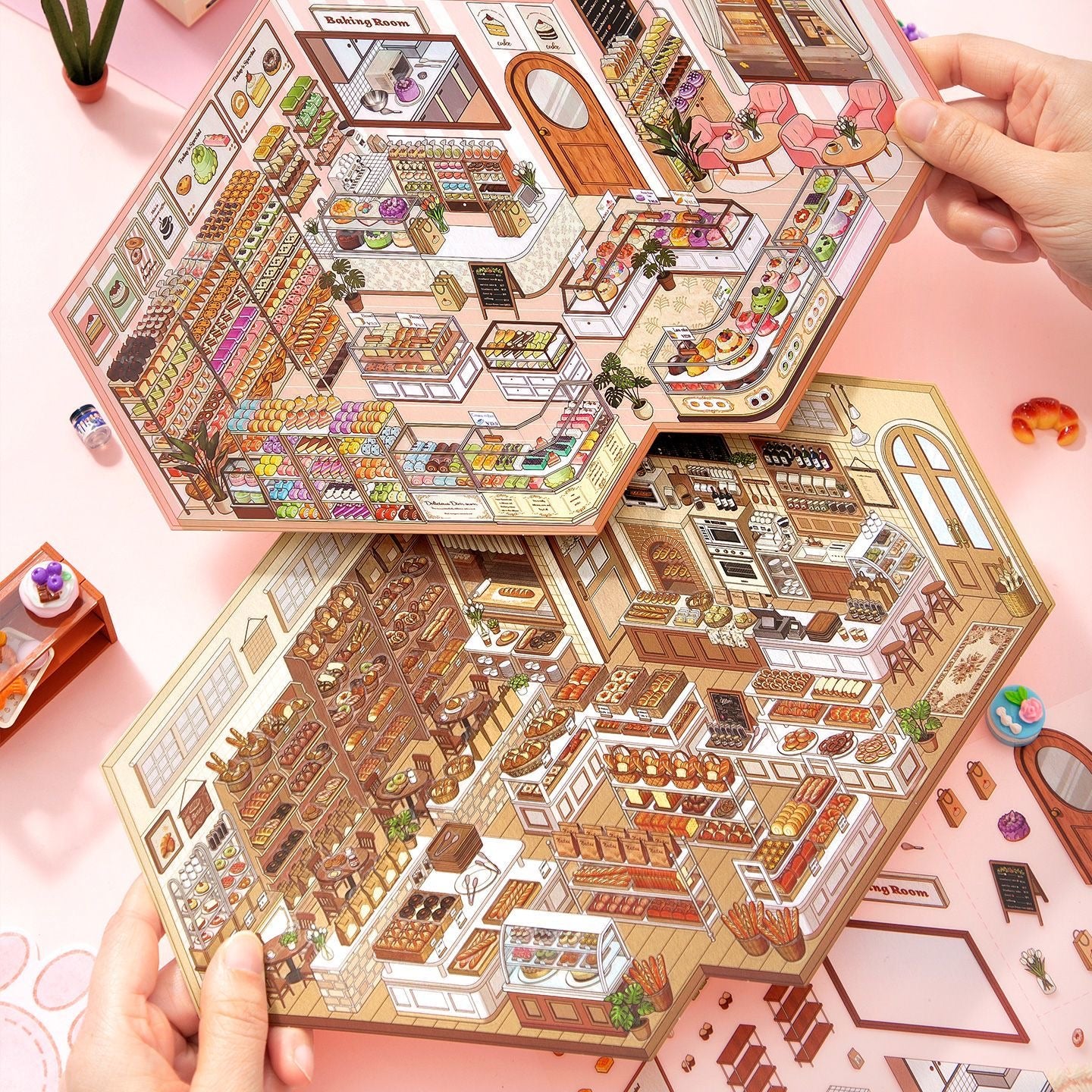 Miniature 2.0 - the Cake Store - 3D Scene Sticker & Restocking / reorganising store