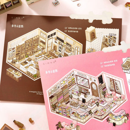 Miniature 2.0 - the Cake Store - 3D Scene Sticker & Restocking / reorganising store