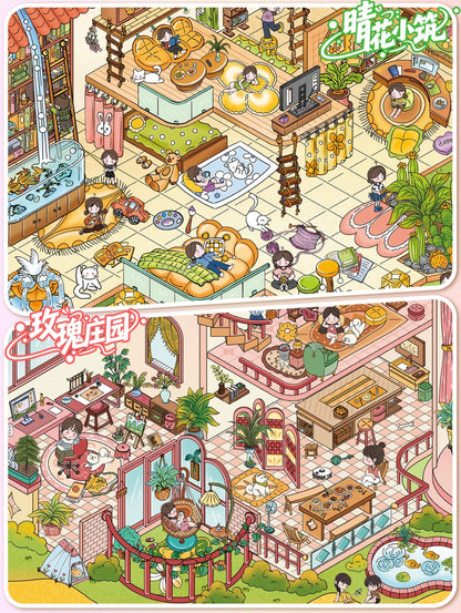 all in 2 scenes - 144.0 Sunny Flower Cottage & Rose Manor