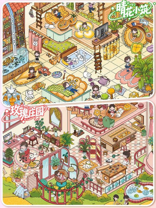 all in 2 scenes - 144.0 Sunny Flower Cottage & Rose Manor
