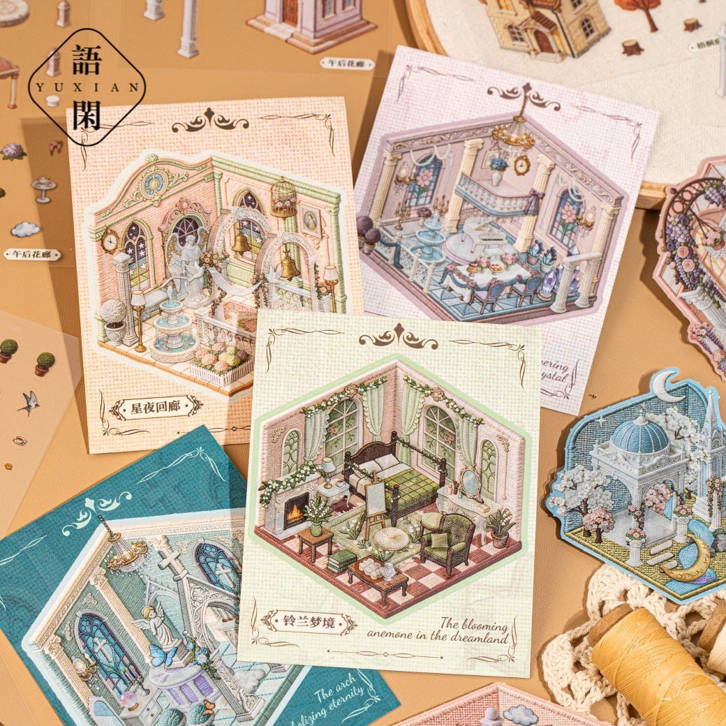 Pocket Baroque Manor Collection – 8 Mini Embroidery-Inspired Scenes