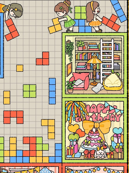 18.0 - Tetris Home 3D Scene Sticker