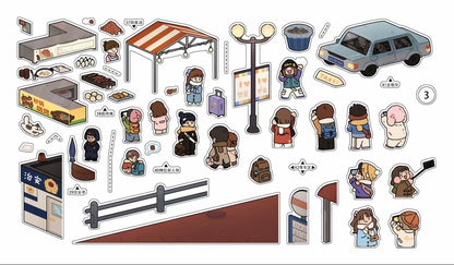 2.0 Seoul Vibe District 3D stacking Scene Stickers| miniature