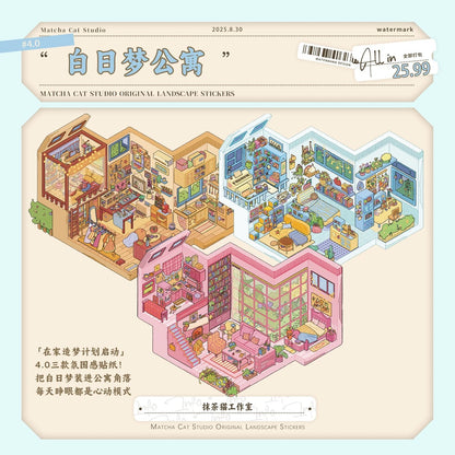 4.0 all in 3 scenes - The Pink Hideaway|  Forest. Reese Room | the Homebody’s Nest 3D Scene Sticker