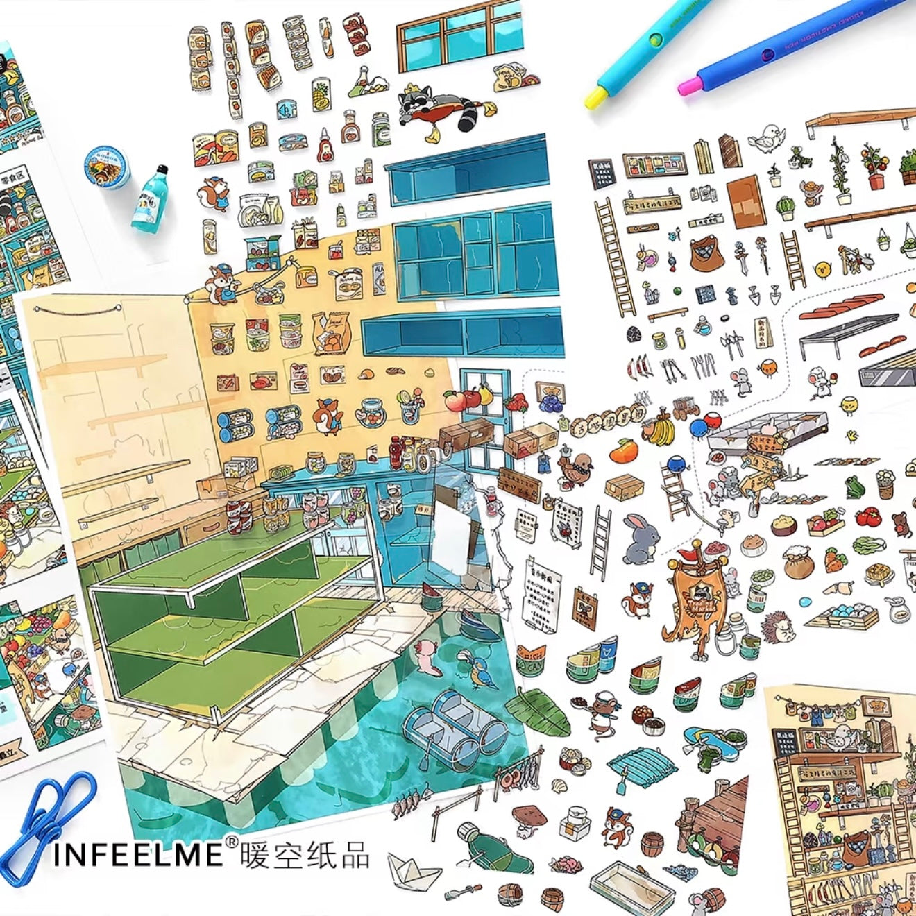 36.0 Raccoon Boss’s Floating Trading Market 3D ASMR sticker