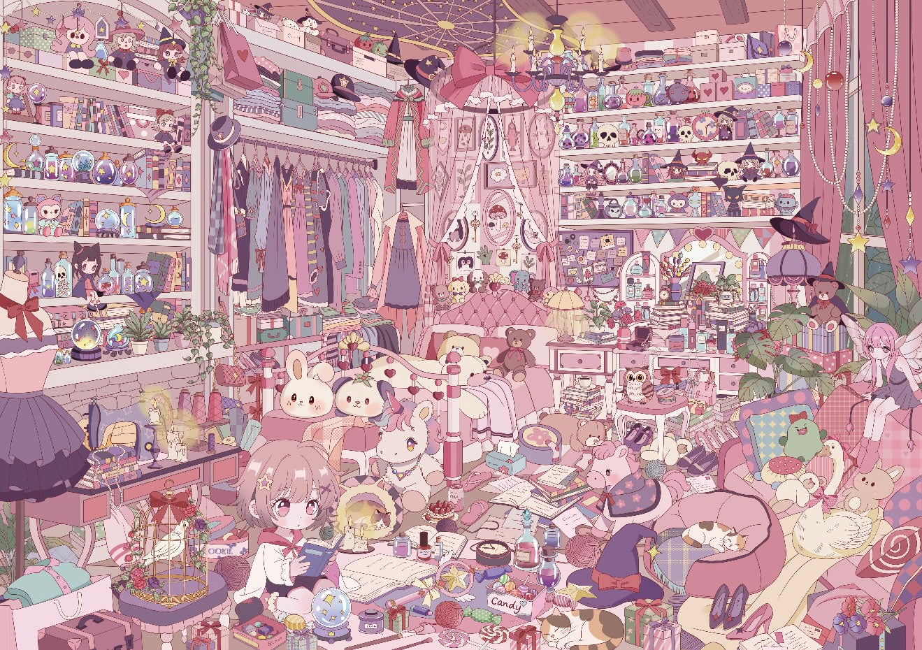 All in 2 scenes - 3.0     Astronomy Museum & Pink Enchanted Cottage