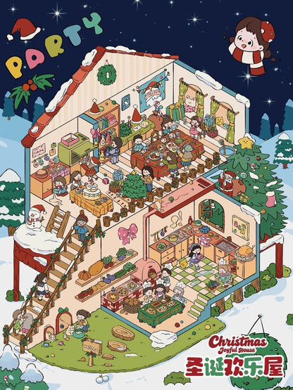 111.0 all in 4 Scenes - Christmas Cute Home |Christmas Joyful House | The Pinky Christmas | INFP’s Christmas Space