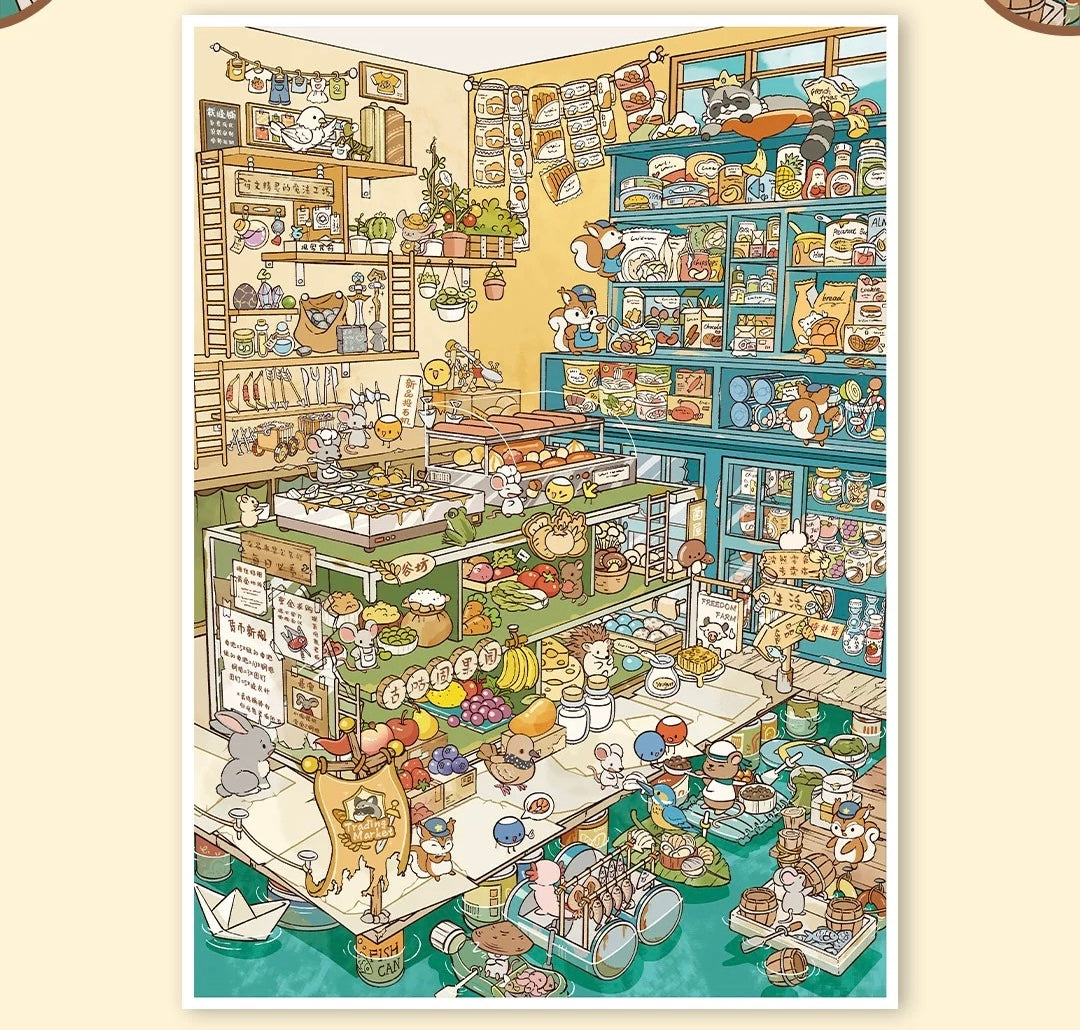 36.0 all in 2 scenes - Raccoon Boss’s Floating Trading Market | Whisker’s Food Alley