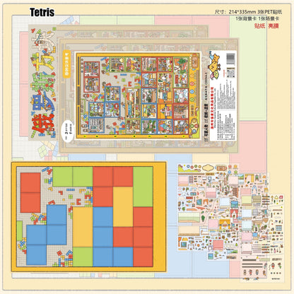 18.0 - all in 6 Scenes Valuable Pack - Tetris | Drifting Four Seasons House | Fairy Tale Tree House | Tea and Fruit Work shop | The Local Market | 1930 Beer Festival