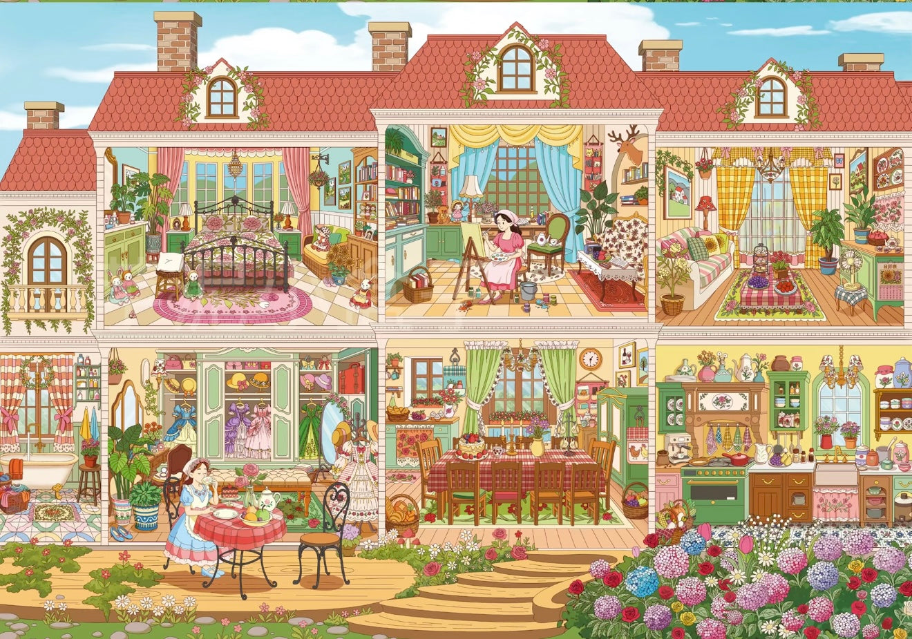 5.0 Afternoon Fairy House| 3D Scene Sticker
