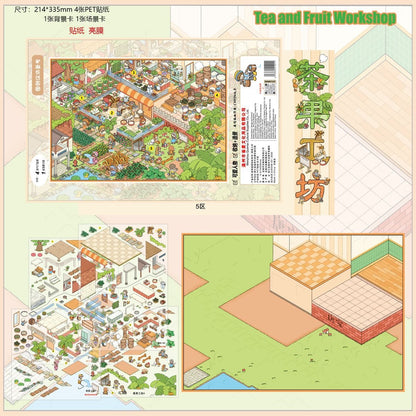 18.0 - all in 6 Scenes Valuable Pack - Tetris | Drifting Four Seasons House | Fairy Tale Tree House | Tea and Fruit Work shop | The Local Market | 1930 Beer Festival
