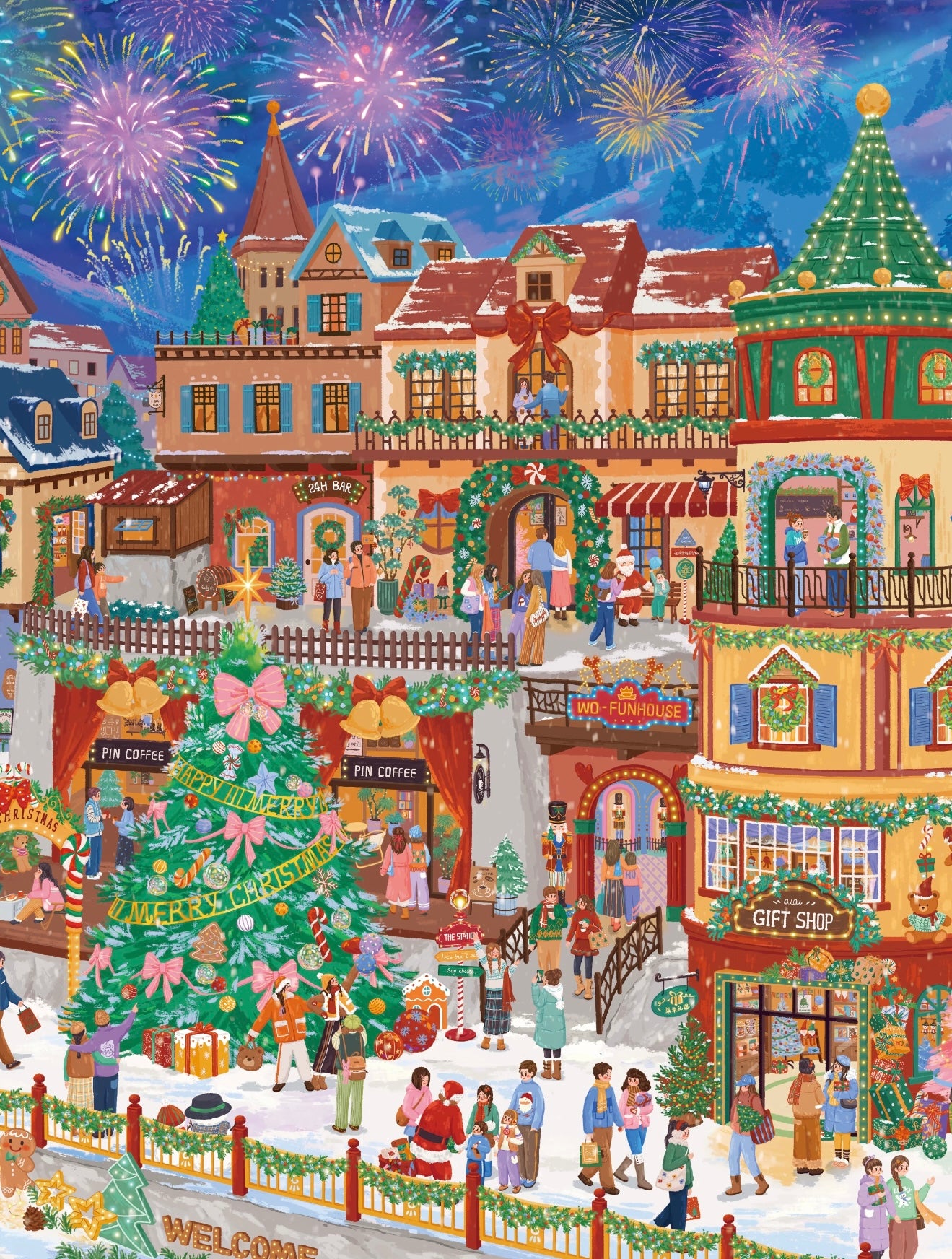12.0 Christmas Eve Snow 3D Scene Sticker