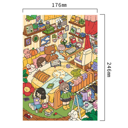 20.0 My Cozy Little Bedroom 3D Scene Sticker