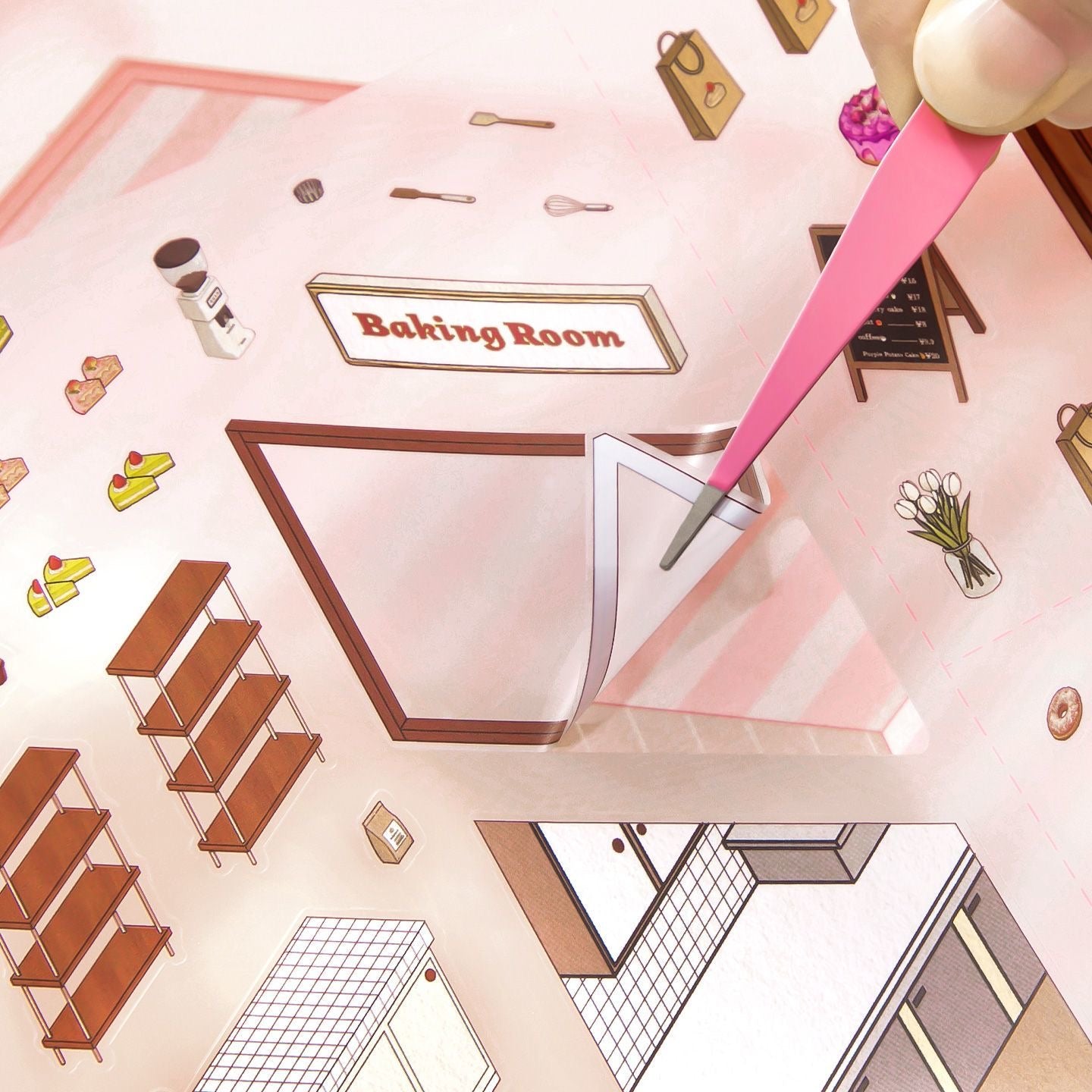 Miniature 2.0 - the Cake Store - 3D Scene Sticker & Restocking / reorganising store