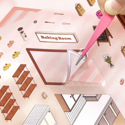 Miniature 2.0 - the Cake Store - 3D Scene Sticker & Restocking / reorganising store