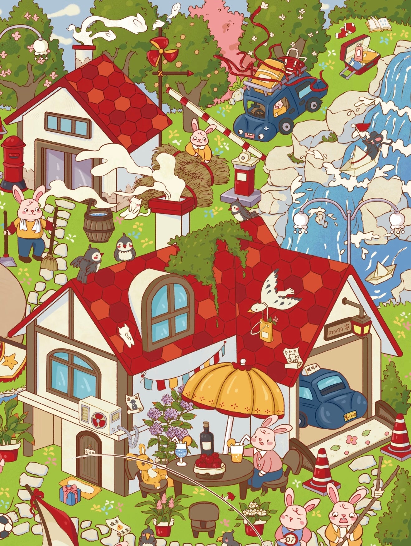 12.0 Secret Visit to Butterfly Town 3D Scene Sticker