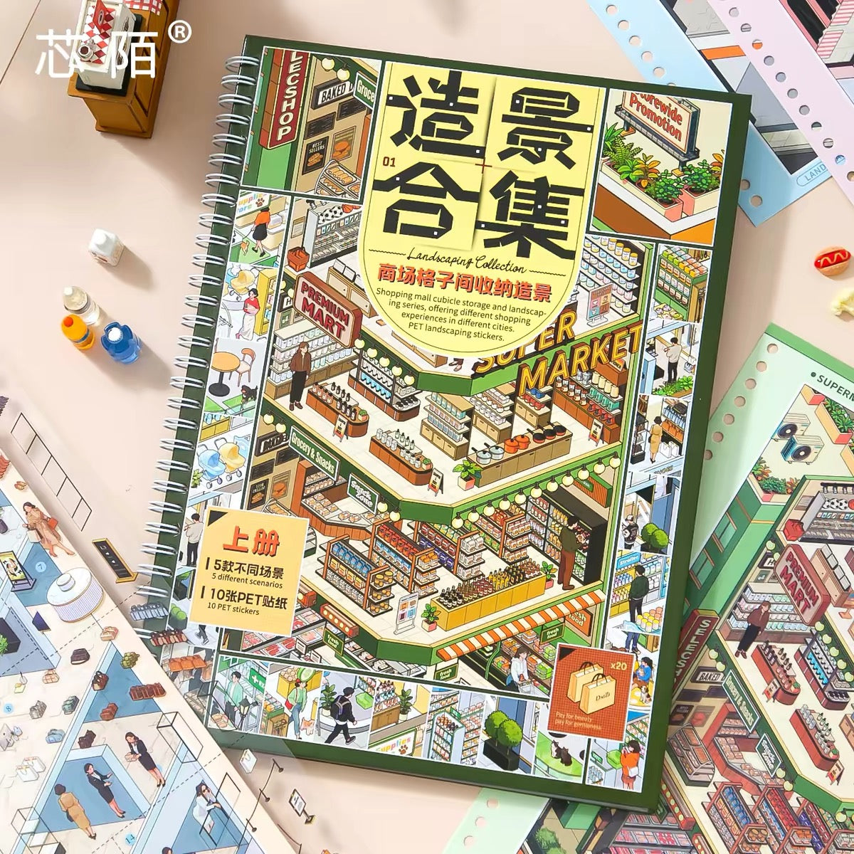 Sinmo V1.0 Shops Scene Collection Book - 5 Shop Scenes in one book
