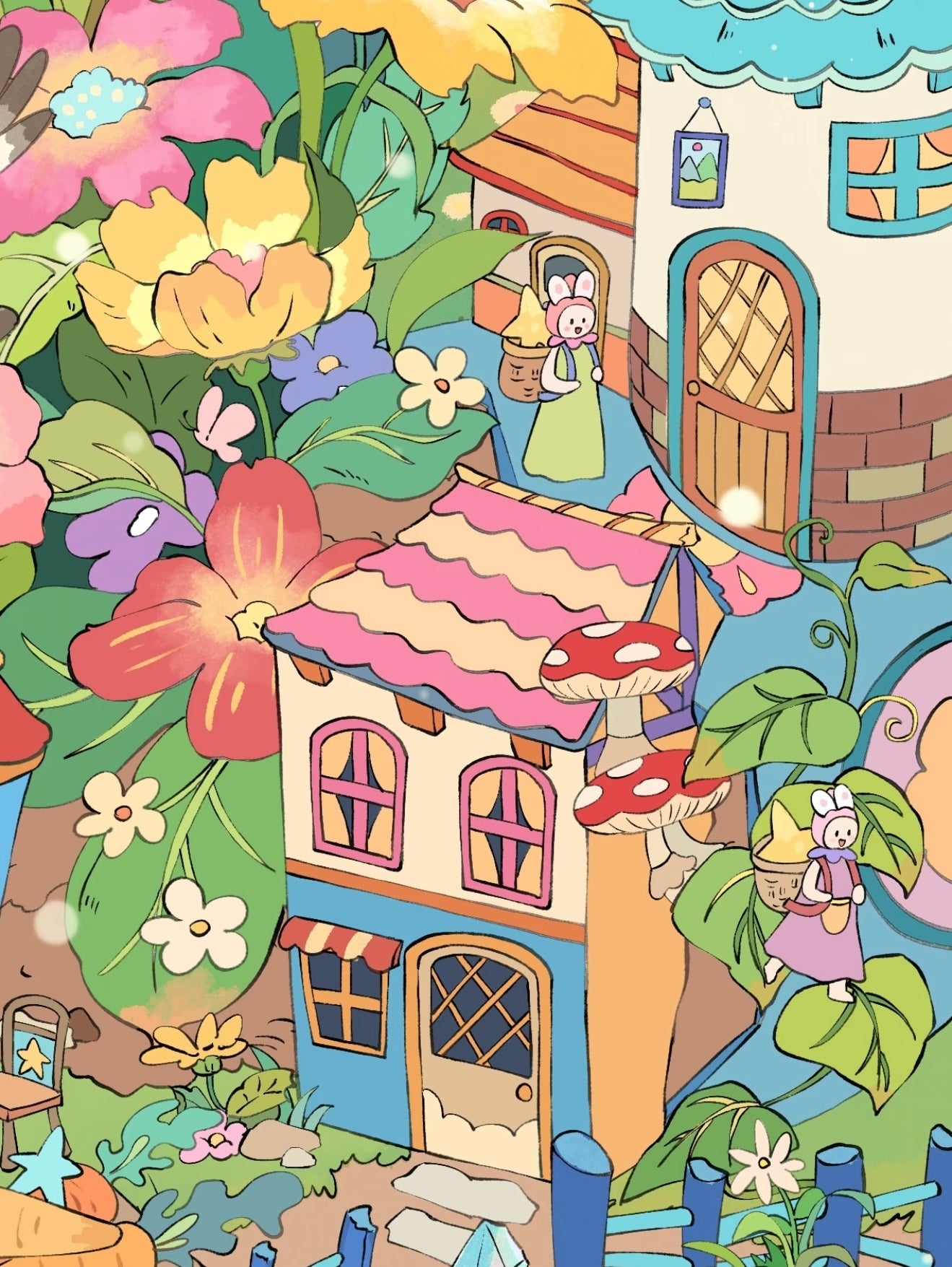 18.0 - Fairy Tale Tree House 3D Scene Sticker