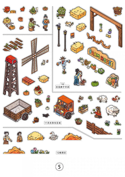3.0 Farmhouse ASMR sticker therapy