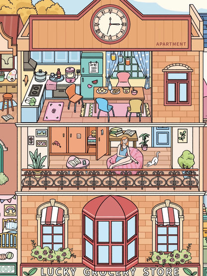 5.0 Nordic Autumn Street | 3D Scene Sticker