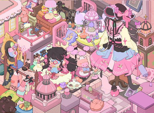 17.0 Sprite Series - Dress up Play 3D landscape sticker