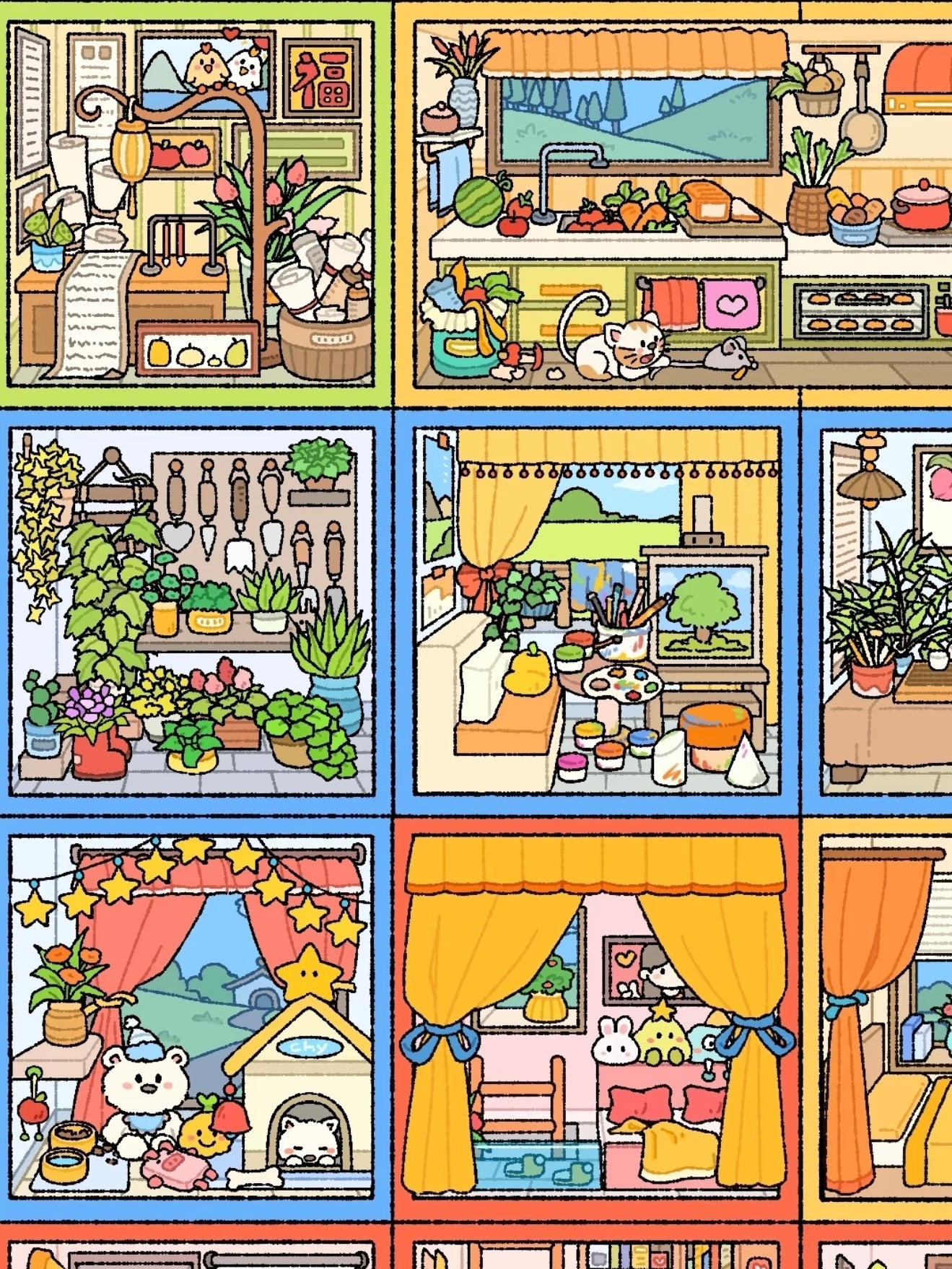 18.0 - Tetris Home 3D Scene Sticker