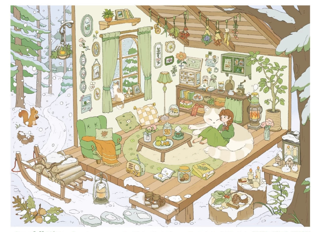 16.0 The Wind's Ballad -  Snowfall Winter Peace | 3D stacking miniature scene