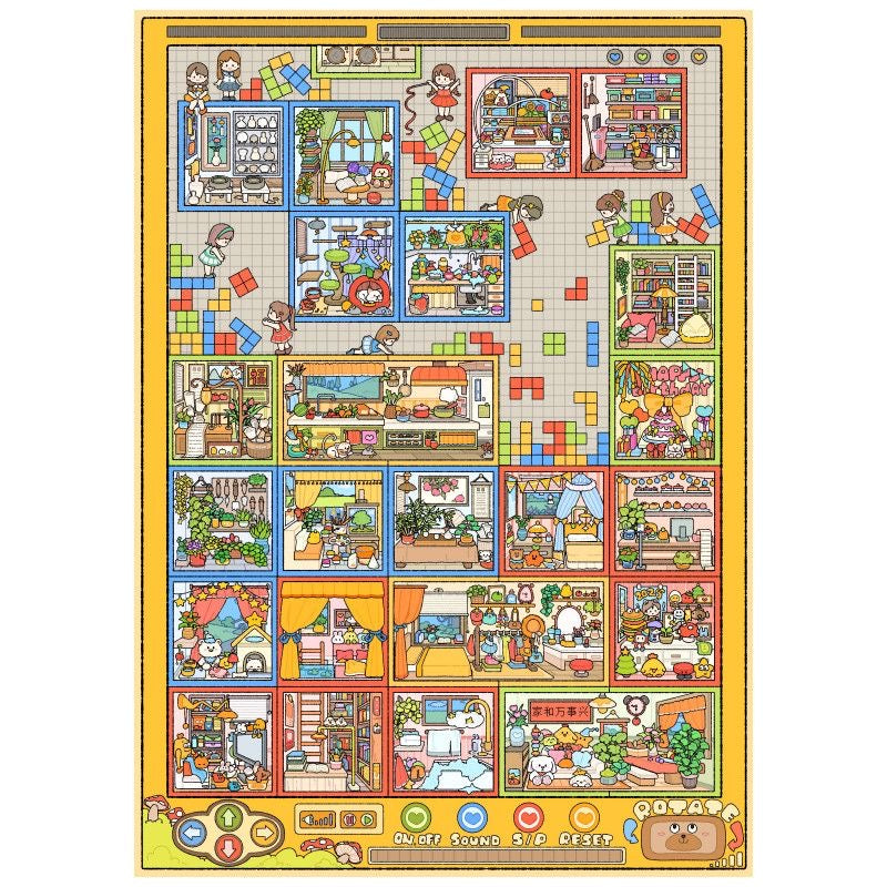 18.0 - all in 6 Scenes Valuable Pack - Tetris | Drifting Four Seasons House | Fairy Tale Tree House | Tea and Fruit Work shop | The Local Market | 1930 Beer Festival
