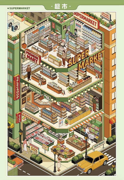 Sinmo V1.0 Shops Scene Collection Book - 5 Shop Scenes in one book