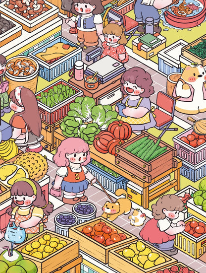 12.0 Star Wish Market 3D Scene Sticker