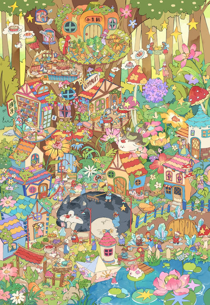 18.0 - Fairy Tale Tree House 3D Scene Sticker