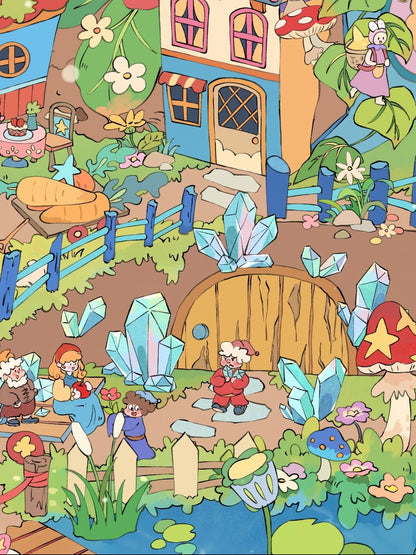 18.0 - Fairy Tale Tree House 3D Scene Sticker