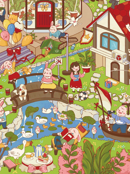 12.0 Secret Visit to Butterfly Town 3D Scene Sticker