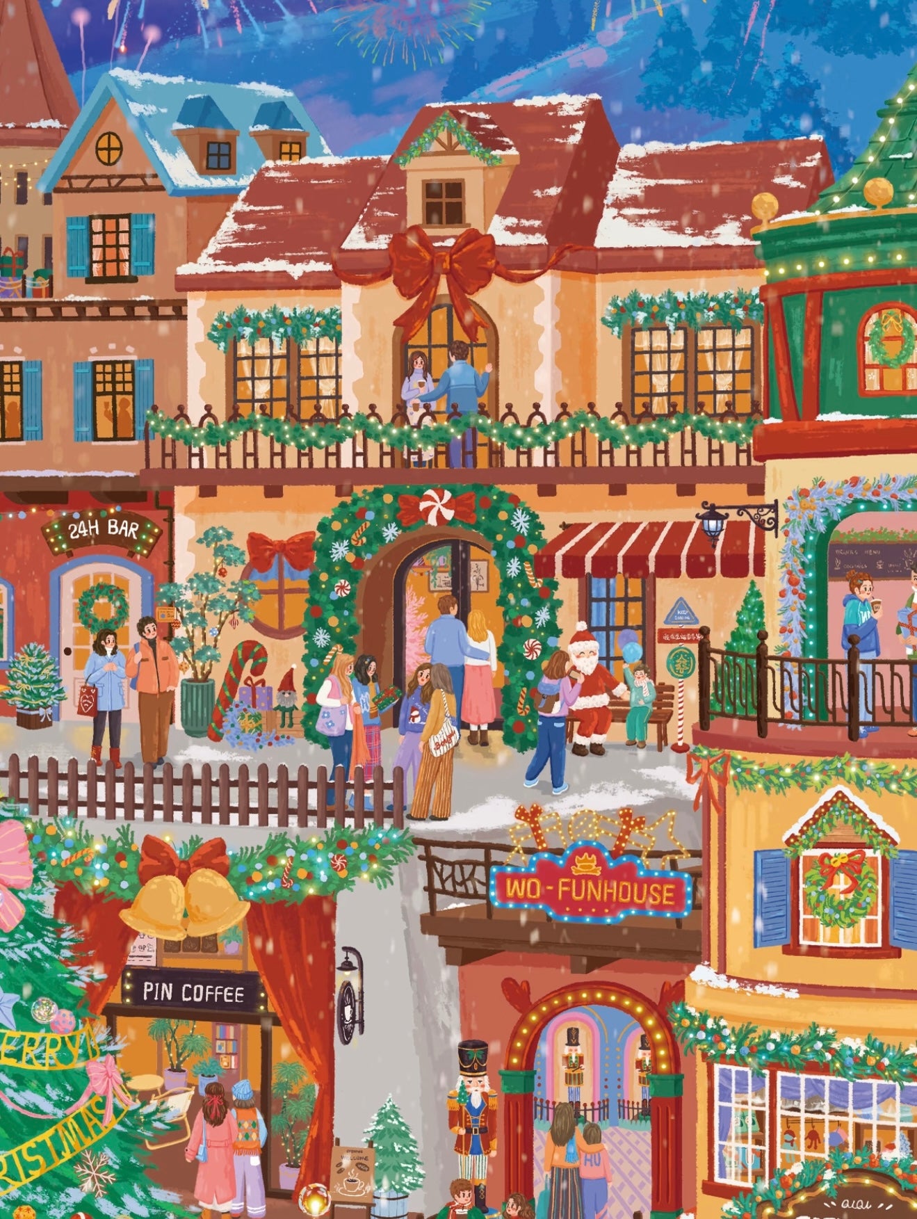 12.0 Christmas Eve Snow 3D Scene Sticker