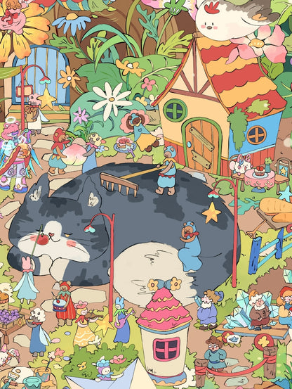 18.0 - Fairy Tale Tree House 3D Scene Sticker