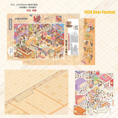 18.0 - all in 6 Scenes Valuable Pack - Tetris | Drifting Four Seasons House | Fairy Tale Tree House | Tea and Fruit Work shop | The Local Market | 1930 Beer Festival