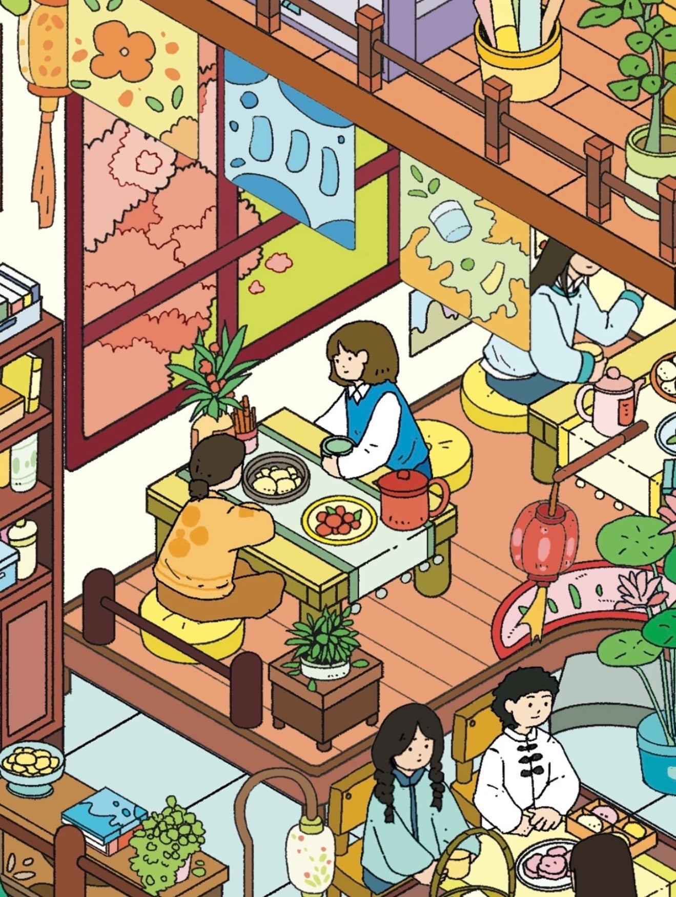 3.0 the Tea Culture 3D Scene Sticker