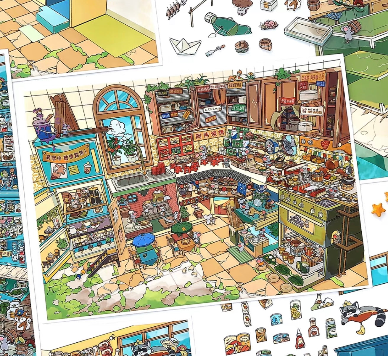 36.0 all in 2 scenes - Raccoon Boss’s Floating Trading Market | Whisker’s Food Alley