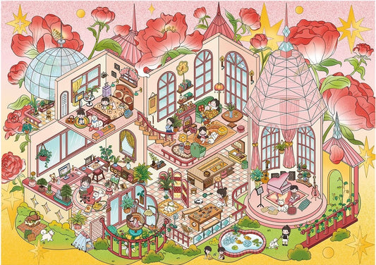 144.0 Rose Manor 3D Landscape Sticker