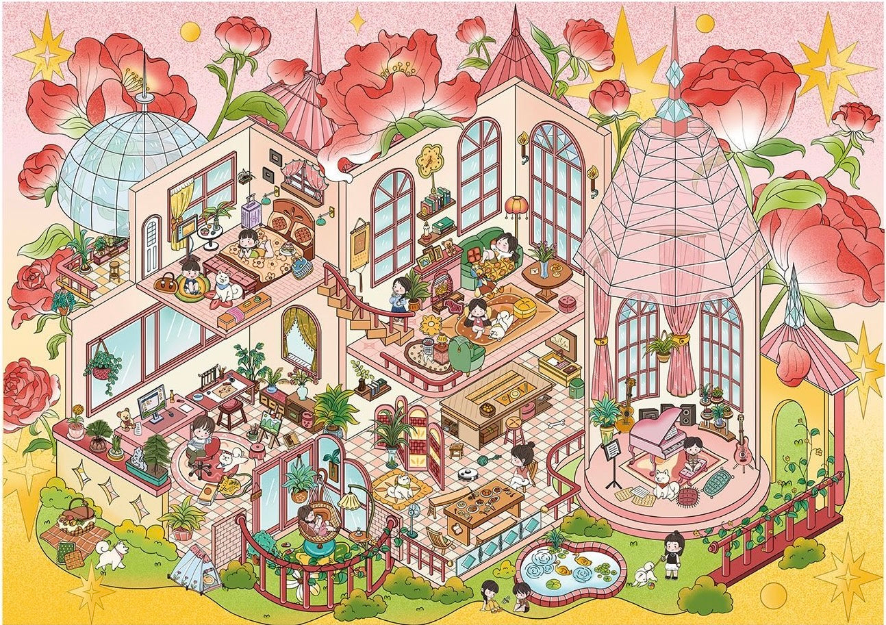all in 2 scenes - 144.0 Sunny Flower Cottage & Rose Manor