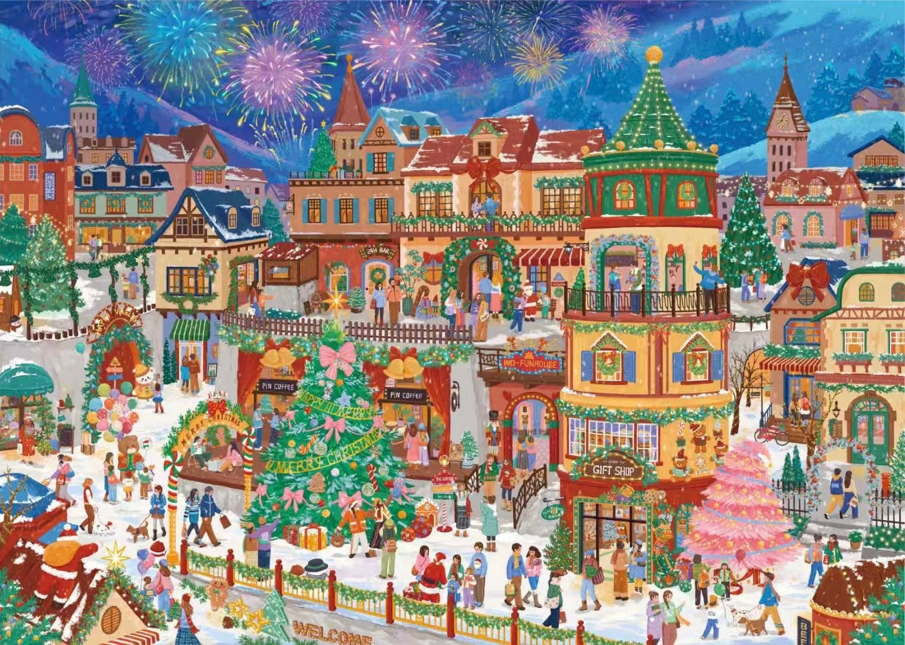 12.0 Christmas Eve Snow 3D Scene Sticker