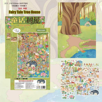 18.0 - Fairy Tale Tree House 3D Scene Sticker