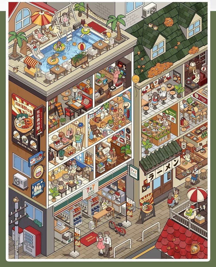 Telado V10.0 Vacation Scene Collection Book - 7 apartment scenes in one book