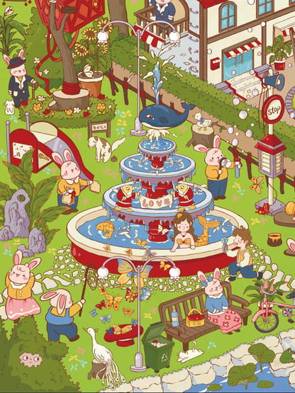 12.0 Secret Visit to Butterfly Town 3D Scene Sticker