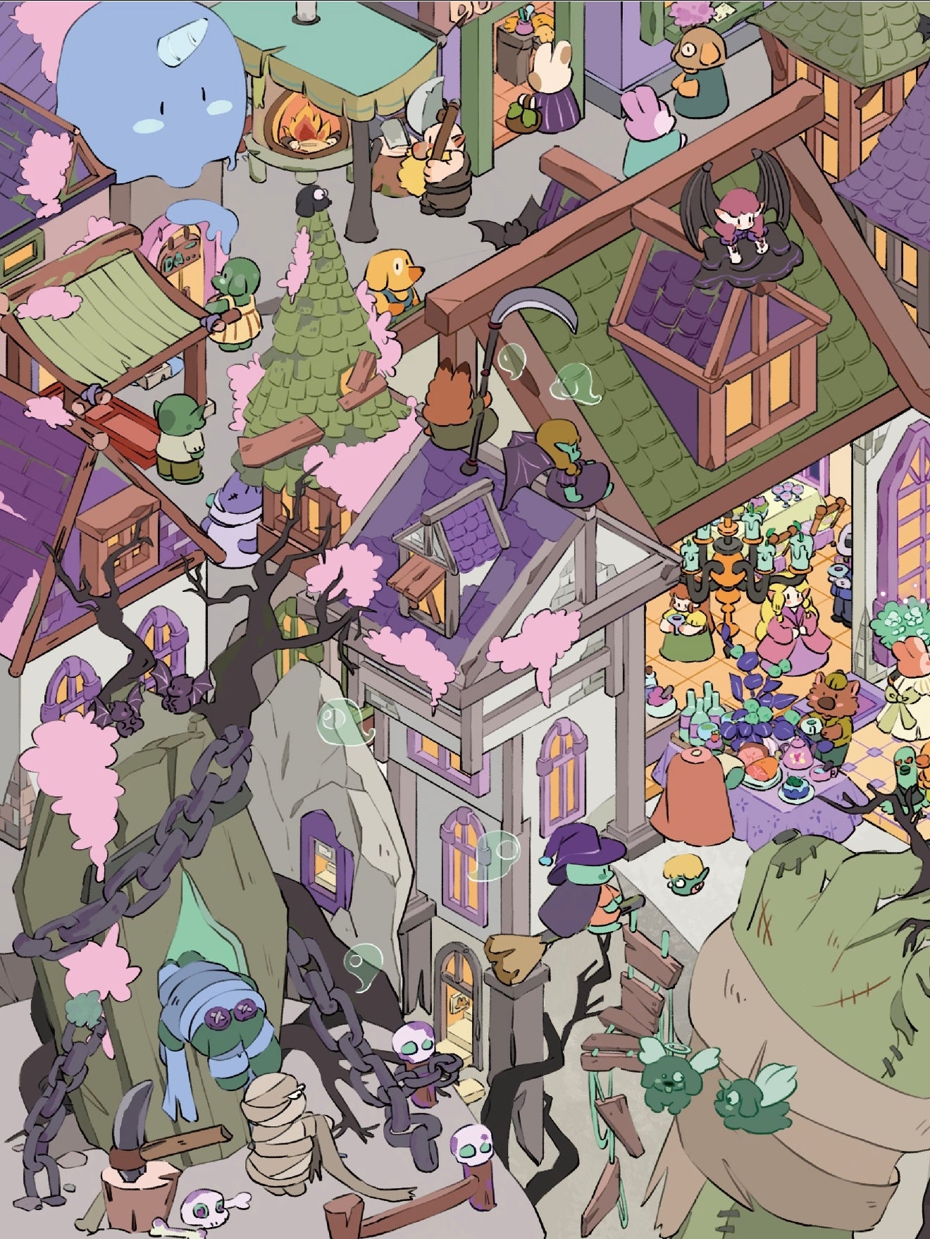 17.0 Sprite Series - Sprite Inn 3D landscape sticker